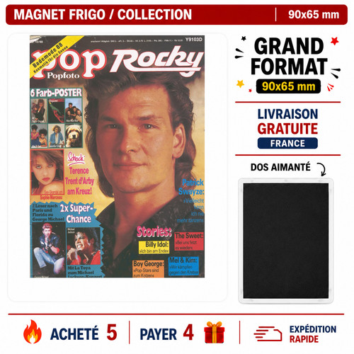 Magnet patrick swayze 90x65 - patrick, mm